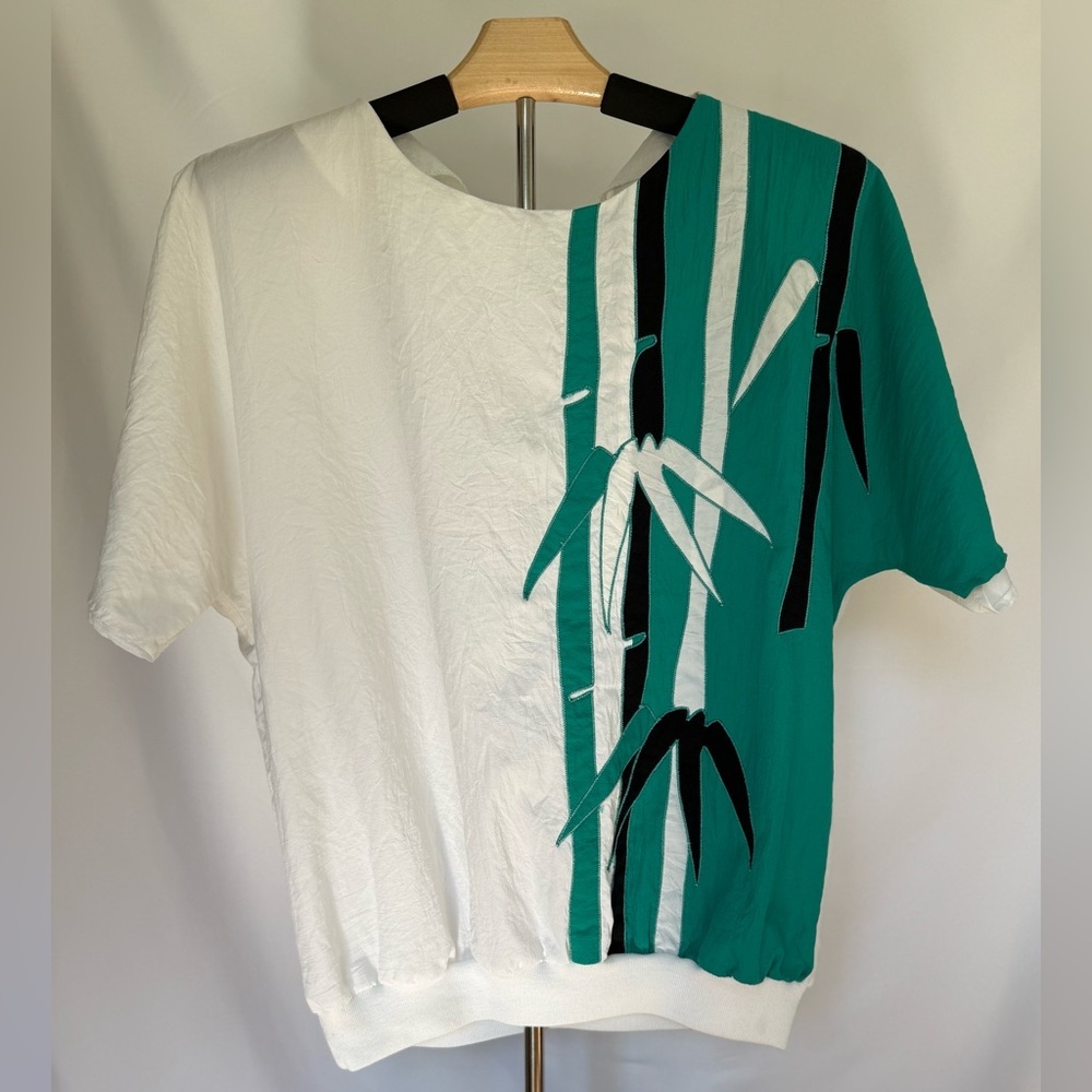 Vintage Regal Bamboo Print Top Made in USA – Size Medium/Vintage Vintage Vintage